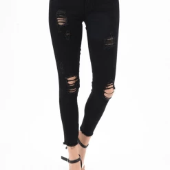 Iris & Rainbow Boutique #275 Black Distressed Jeans