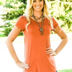 Iris & Rainbow Boutique New Arrivals #481 Rust Favorite Tee