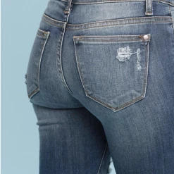 Boutique Simplified Red Plaid Patched Judy Blue Skinnies New Arrivals