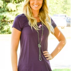 Iris & Rainbow Boutique #477 Favorite Tee (Plum) New Arrivals