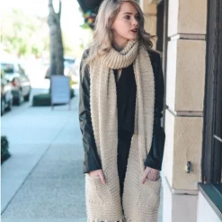 Iris & Rainbow Boutique New Arrivals #D46 Cozy Oversized Pocket Scarf
