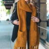 Iris & Rainbow Boutique New Arrivals #D46 Cozy Oversized Pocket Scarf