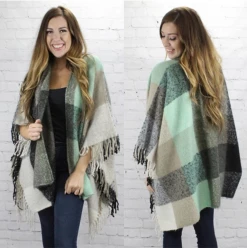 Iris & Rainbow Boutique New Arrivals #D124 Joan's Cozy Poncho