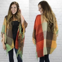 Iris & Rainbow Boutique New Arrivals #D124 Joan's Cozy Poncho