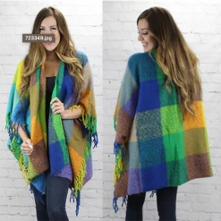 Iris & Rainbow Boutique New Arrivals #D124 Joan's Cozy Poncho