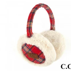 Iris & Rainbow Boutique #F36 Plaid CC Earmuffs New Arrivals