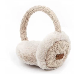 Iris & Rainbow Boutique New Arrivals #F37 Cable Knit Adjustable CC Earmuffs