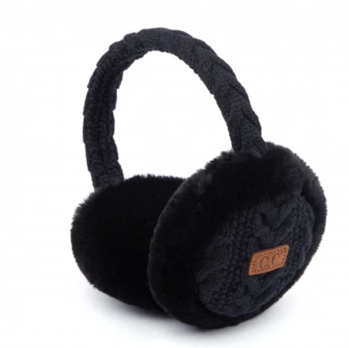 Iris & Rainbow Boutique New Arrivals #F37 Cable Knit Adjustable CC Earmuffs