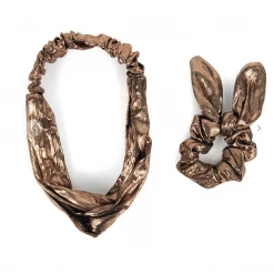 Iris & Rainbow Boutique New Arrivals #H55 Shimmer Headband And Scrunchie Set