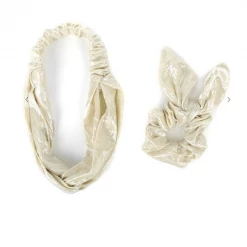 Iris & Rainbow Boutique New Arrivals #H55 Shimmer Headband And Scrunchie Set