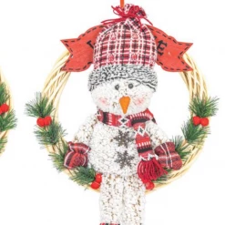 Iris & Rainbow Boutique #H83 Snowman Wreath