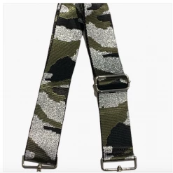 Iris & Rainbow Boutique New Arrivals K542 Ahdorn Camo Bag Straps (SILVER Hardware)