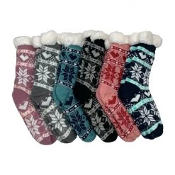 Boutique Simplified Snowflake Fleece Lined Socks New Arrivals