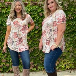 Boutique Simplified Sweet Symphony Of Roses Hi Lo Tunic New Arrivals