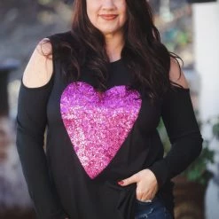 Boutique Simplified Tickled Pink Cold Shoulder New Arrivals