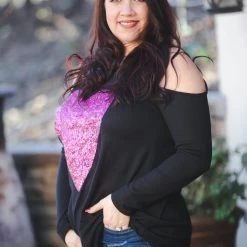 Boutique Simplified Tickled Pink Cold Shoulder New Arrivals