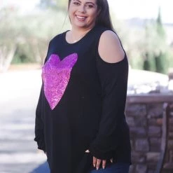 Boutique Simplified Tickled Pink Cold Shoulder New Arrivals