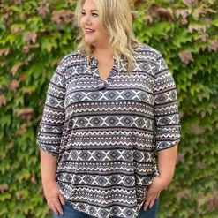 Boutique Simplified New Arrivals X Marks The Spot 3/4 Sleeve Top