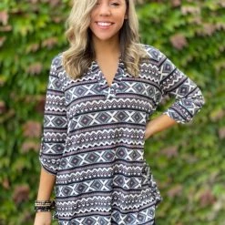 Boutique Simplified New Arrivals X Marks The Spot 3/4 Sleeve Top