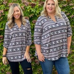 Boutique Simplified New Arrivals X Marks The Spot 3/4 Sleeve Top