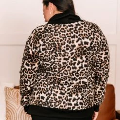 No Ship Drop Ship Credit Is Due Animal Print Top