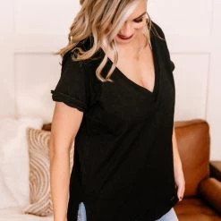 No Ship Drop Ship Holes In Your Story Top In Black New Arrivals