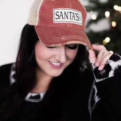 No Ship Drop Ship New Arrivals Santa's Girl, Hat