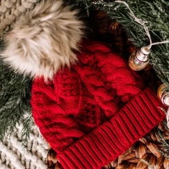 No Ship Drop Ship You Hat Me At Hello In Red Cable Knit New Arrivals