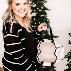 No Ship Drop Ship New Arrivals Santa Baby Canvas Tote