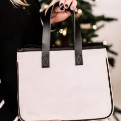 No Ship Drop Ship New Arrivals Santa Baby Canvas Tote