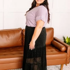 No Ship Drop Ship New Arrivals I Put A Spell On You Pleated Maxi Skirt