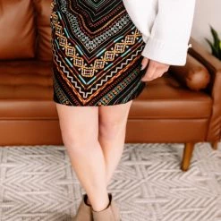 No Ship Drop Ship Big City Nights Embroidered Skirt New Arrivals