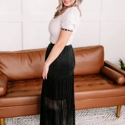 No Ship Drop Ship New Arrivals I Put A Spell On You Pleated Maxi Skirt