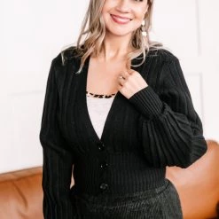 No Ship Drop Ship Turn Back Time Cardigan In Black