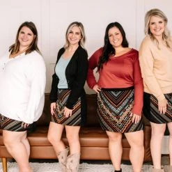 No Ship Drop Ship Big City Nights Embroidered Skirt New Arrivals