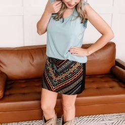 No Ship Drop Ship Big City Nights Embroidered Skirt New Arrivals