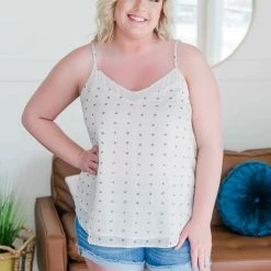 No Ship Drop Ship New Arrivals Stars In Your Eyes Cami In Stone