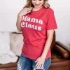 No Ship Drop Ship Graphic Tee- Mama Claus New Arrivals