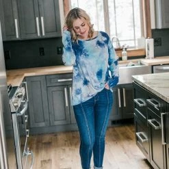 No Ship Drop Ship New Arrivals With A Twist Top In Blue