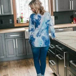 No Ship Drop Ship New Arrivals With A Twist Top In Blue