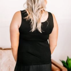 No Ship Drop Ship New Arrivals I've Got Layers Chiffon Sleeveless Top In Black