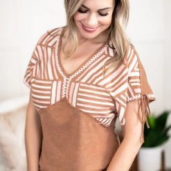 No Ship Drop Ship Keep Me In The Mix Top In Amber Glow