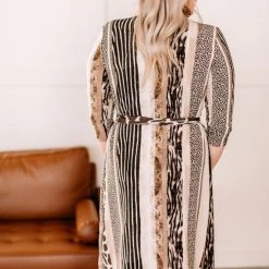 No Ship Drop Ship Hear Me Roar Mixed Animal Print Wrap Dress New Arrivals