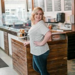 No Ship Drop Ship New Arrivals Get It Together Gray Striped Top