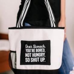 No Ship Drop Ship New Arrivals Dear Stomach Insulated Lunch Tote