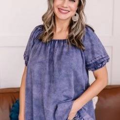 No Ship Drop Ship New Arrivals You've Been Tagged Purple Mineral Wash Top