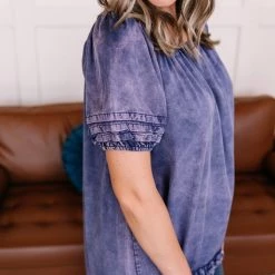 No Ship Drop Ship New Arrivals You've Been Tagged Purple Mineral Wash Top