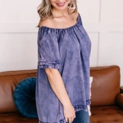 No Ship Drop Ship New Arrivals You've Been Tagged Purple Mineral Wash Top