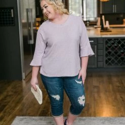 No Ship Drop Ship Sweetness And Light Top In Soft Lavender