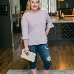 No Ship Drop Ship Sweetness And Light Top In Soft Lavender